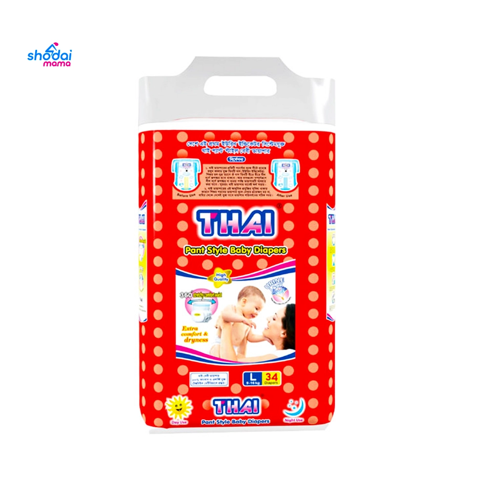 Thai Baby Diaper Pant L (9-16 kg) 34pcs